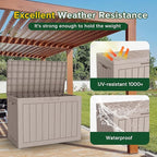 47 Gallon Resin Deck Box Outdoor Storage Box for Patio Furniture,Outdoor Cushions,Garden Tools and Pool Supplies,Waterproof,Lockable(Grey,47Gallon)