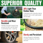 Heavy Duty Garden Hose 25ft, NON-EXPANDABLE Flexible Water Hose, Kink Resistant Lightweight Hybrid Hose, Leakproof Hose Male to Female Fittings
