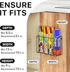 Simple Houseware Wall Door Mount Kitchen Wrap Organizer Rack, Black
