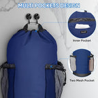BALEINE 2PK 150L Laundry Bag Backpack, 900D Oxford Fabric Large Travel Laundry Bags with Shoulder Straps and 2 Mesh Pockets for College Dorm, Apartment, Laundromat (Navy, 150L)