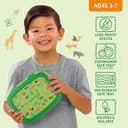 Bentgo Kids Prints Leak-Proof, 5-Compartment Bento-Style Kids Lunch Box - Ideal Portion Sizes for Ages 3-7, Durable, Drop-Proof, Dishwasher Safe, & PFAS & BPA-Free Materials (Safari)