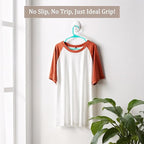 Utopia Home Plastic Hangers 30 Pack - Perfect Space Saving Clothes Hanger - Durable and Strong - Perfect Closet Organizers with Shoulder Grooves (Aqua)