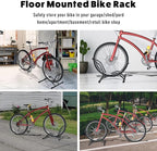 UNITEDPOWER Bike Floor Stand, Adjustable Freestanding Bicycle Storage Parking Rack for Indoor, Outdoor 16''-29" Wheel Stand
