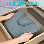 105L Extra Large Storage Bags for Blankets, King Comforters, Bedding, Clothes, Pillows, Sheets - Closet Organizers and Storage with 4 Handles & Clear Window, Foldable & Breathable (Grey, 6pack)