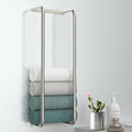 Stainless Steel Wall-Mounted Bathroom Towel Rack and Organizer for Rolled Towels, Ideal for Modern Small Bathrooms with Limited Space, Sleek and Chic Sliver Design.