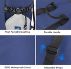 BALEINE 120L Laundry Bag Backpack, 900D Oxford Fabric Large Travel Laundry Bags with Shoulder Straps and 2 Mesh Pockets for College Dorm, Apartment, Laundromat (Navy, 120L)