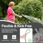 SPECILITE 175ft 304 Stainless Steel Garden Hose Metal, Heavy Duty Water Pipe with Nozzles for Yard, Outdoor - Flexible, Never Kink & Tangle, Puncture Resistant (Sliver)