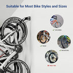 FLEXIMOUNTS 6 Bike Storage Rack, Heavy Duty Wall Mount Hanger for Home & Garage, Holds Up to 300lbs