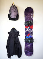 Grassracks Nubbins - Bamboo Flush Ski Wall Mount & Snowboard Wall Mount - Ski Rack & Snowboard Rack