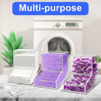 Laundry Pods Container with Spoon, Acrylic Candy Dispenser with 2 Lid, Dishwasher Pod Holder, Laundry Detergent Container, Laundry Organization for Laundry Room, Home, Office Used- Stand, 2pcs