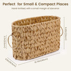 Toilet Paper Storage Wicker Paper Basket Bathroom Organizer Toilet Paper Holder Stand for 6 Mage Rolls Wicker Basket for Bathroom Accessories