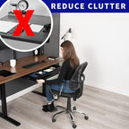 VIVO Large 33 inch Under Desk Slide Out Storage Drawer Organizer, Black, DESK-DR33-B