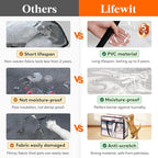 Lifewit 3 Pack Clear Clothes Storage Bags, 95L Plastic Blanket Storage Bag, Vinyl Foldable Moving Bags with Zipper, Closet Organizers and Storage Containers for Bedding, Duvet, Comforter