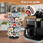 40 Pods Capacity Very Easy Assembly K Cup Holders,K Cup Holder, K Cups Holder,K Cup Carousel, Coffee Pods Holder Storage Organizer Stand