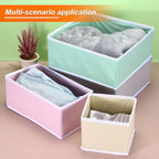 uxcell 1 Set Foldable Cloth Storage Box, 12 Slots Fabric Socks Underwear Drawer Dividers Organizers Baskets Bins for Clothes Socks Scarves Ties, Coffee
