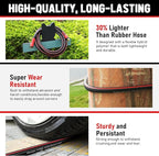Garden Hose 100ft x 5/8", NON-EXPANDABLE Heavy Duty Premium Flexible Water Hose, No Kink, Leakproof, Lightweight Hybrid Hose with Male to Female Fittings for Household&Backyard