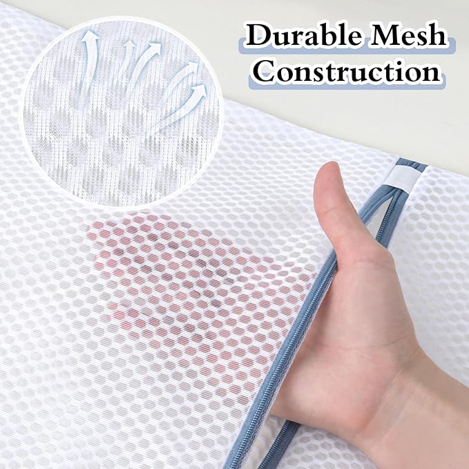 Durable Mesh Laundry Bags 5-Pack (12x16 Inch) Delicates Protector for Lingerie & Baby Clothes