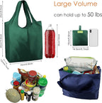 BeeGreen Reusable Bags Tote Bags for Women - 6 Pack Bulk Extra Large Reusable Gifts Bag with Handles - Heavy Duty Foldable Machine Washable Travel Grocery Bag Organizer (Packable Shopping Bags)