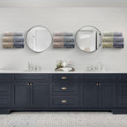 Sorbus Bathroom Wall Mounted Towel Rack - 12 Level Shelves for Rolled Towels, Washcloths, Linen - Spa, Salon & Towel Storage