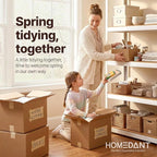 HOMEDANT House 5 Tier Heavy Duty Garage Shelving Adjustable Metal Rack Storage Shelves Standing Shelf Unit Organizers Pantry Closet Office (1, White, (Wheels) 36.2" W x 16.2" D)