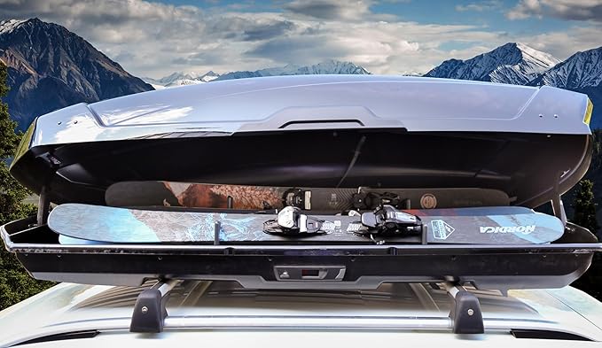 TRAPSKI Lowpro Series Ski and Snowboard Rack Inserts for Rooftop Cargo Box Marine Grade HDPE Plastic | Premium Strap Included | 3 Year Warranty | Made in the USA (LOWPRO5-XL)