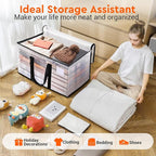 BlissTotes Moving Bags, 76L 10-Pack Storage Bags, Moving Box Heavy Duty Extra Large, Moving Totes with Zipper, Reinforced Handles Boxes for Packaging Moving, Decorative Wreath Storage