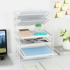 OPNICE 6-Tier Letter Tray Paper Organizer, Desk Organizers and Accessories, Desktop File Organizer, Office Desk Accessories for Office Supplies(White)