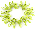 30 Pack Green Chip Bag Clips for Food - PVC 2 Inch Coated Sealer for Sealing Food - Paper Holder, Clothesline Clip for Laundry Hanging, Kitchen Bags, Multipurpose Clothes Pins
