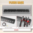 Screwdriver Organizer，Metal Screwdriver Organizers, Hammer Rack，Pliers Organizer, Wall Mounted Tool Organizers for Workshop，Set of 3 Tool Holder Organizer for Workbench