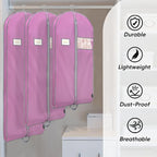 BALEINE 1PK Heavy Duty Garment Bag with Shoe Storage Travel Bag for Dresses, Suit, Coats Travel Essential (60", Pink)