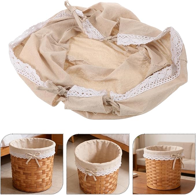 Removable Laundry Basket Liner Washable Cloth Insert Cover for Home Decor and Seasonal Parties Accessories - White