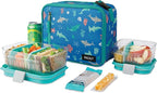 PackIt(R) Freezable Classic Lunch Box, Sea Shark, Built with EcoFreeze(R) Technology, Collapsible, Reusable, Zip Closure With Zip Front Pocket and Buckle Handle, Designed for Fresh Lunch On the Go