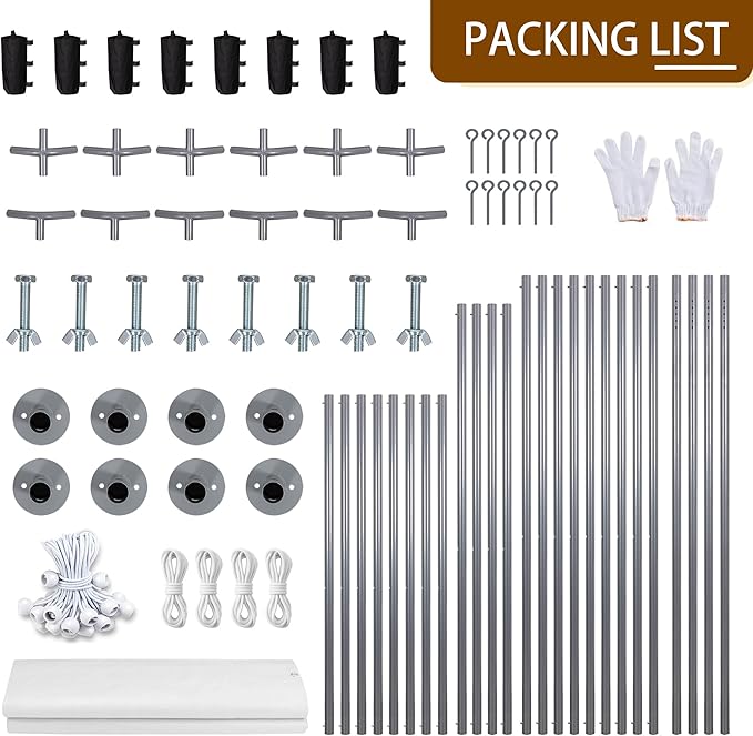 Nuturelly 12x20 FT Carport, Heavy Duty Carport Canopy with Roll-up Windows, Portable Garage with Removable Sidewalls & Doors, Car Canopy with All-Season PE Tarp for Car, Truck, Boat(White)