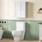 ChooChoo Bathroom Wall Cabinet, Over The Toilet Space Saver Storage Cabinet, Medicine Cabinet with 2 Door and Adjustable Shelves, Cupboard