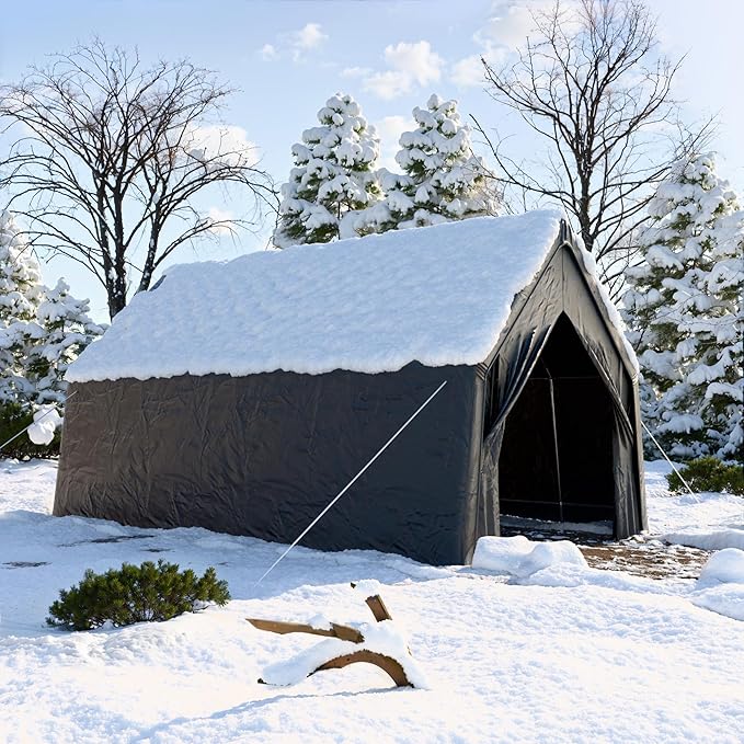 Portable Garage, 13 x 24 FT Heavy Duty RV Carport Canopy, Reinforced Steel A-Frame Truck Ports, Weatherproof All-Cover Outdoor Metal Garage Car Shelter, Superior Resistance to Tearing and Weathering