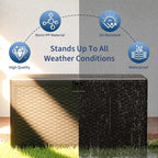 Garvee 99 Gallon Waterproof Large Resin Deck Box Indoor Outdoor, Lockable Storage Container for Patio Furniture Tools, Waterproof Deck Box Patio Storage Bin for Pool Garden, Brown