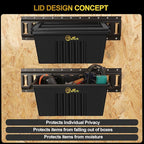 2 Pack E-Track Basket Storage Bin for E Track Accessories for Enclosed Trailer- System to Tool Organizer Workshop, Garage
