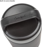 Goodful Stainless Steel Food Jar, Vacuum Sealed | Double Wall | Carry Handle Lid | Gray | 16 Ounces, Pack of 6