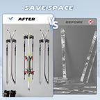 Hikeen Ski Wall Rack for Garage-Ski Wall Mount Storage Rack Fits Any Ski,Garage Organization & Space-Saving Winter Gear - Durable Ski Rack for Wall Display 4Pack