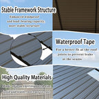 Heavy Duty Metal Carport Galvanized Steel All Weather Carport Canopy with Anchor Kit for RV Boat Truck Tractor Garage Shelter in 10x20 12x20 20x20 20x30 20x40 FT Easy Assembly Carports Kit (10x20 FT)
