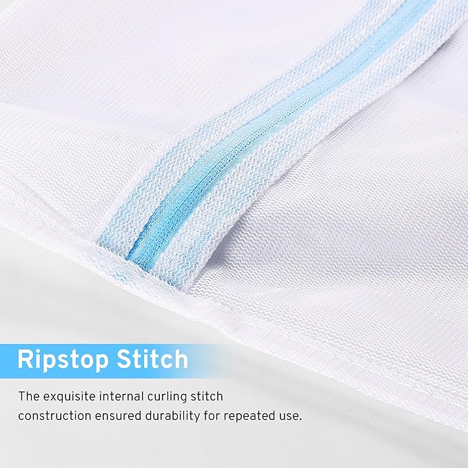 3 Pack 3 Size Durable Honeycomb Mesh Laundry Bags Set for Delicates with AUTO-Lock Zipper, Lingerie Bags for Washing Delicates, Laundry Bags Mesh Wash Bags, Delicates Laundry Bag