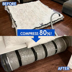 Storage Master Vacuum Storage Bag for Queen Full Size Mattress - Ideal for Memory Foam and Latex Up to 14 Inches - Designed for Easy Moving, Shipping and Storing with Straps (QUEEN/FULL)