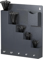 UNITEDPOWER Cable Tie Holder, Wall Mount Storage Rack Organizer for Workshop, Shed, Garage, Home, Fit Various Lengths Zip Tie