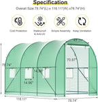 Greenhouse, 10’x7’x7’ Upgraded Walk-in Greenhouse with Spraying System, Heavy Duty Tunnel Green House with 6 Ventilated Mesh Windows & Zippered Roll-up Door, Large Plant Garden Hot House Outdoor