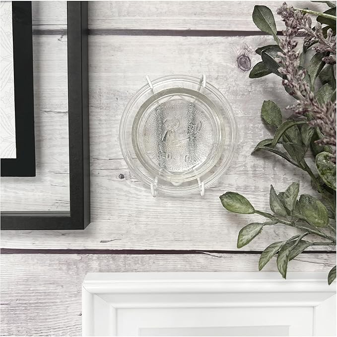 Plymor White Vinyl Finish Wall Mountable Plate Hanger, 2.25" H x 1.25" W x 0.375" D (for Plates 2" - 3"), Pack of 12