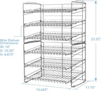 Atlantic Gravity-Fed Compact Double Canrack – Kitchen Organizer, Durable Steel Construction, Stackable or Side-by-Side, PN in Silver