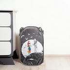Jay Franco Disney Nightmare Before Christmas Jack & Sally Pop Up Hamper - Mesh Laundry Basket/Bag with Durable Handles (Official Disney Product)