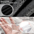 Wire Rack Covers,Heavy Duty 600D Dustproof Waterproof Storage Rack Covers for Metal Shelves,Storage Shelf Cover with Zipper for Wire Shlef,36''W x 19''D x 62''H,Black with Clear Front