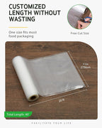 Syntus Vacuum Sealer Bags for food, 2 Pack 11" x 20' Commercial Grade Bag Rolls, Food Vac Bags for Storage, Meal Prep or Sous Vide