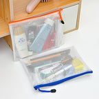 D-KINGCHY 24Pcs Zipper Storage Bags, Plastic Mesh Zippered Pouch for Organization, Waterproof Versatile Bags for Office Supplies School Travel